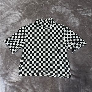 Checkered crop top